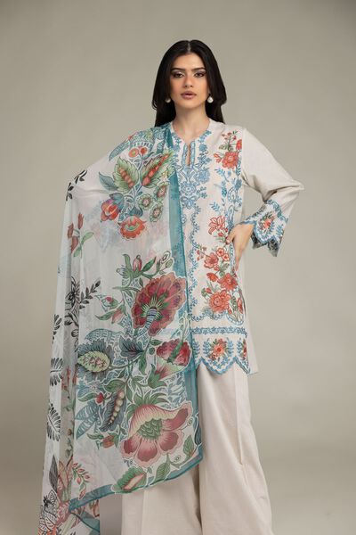 Embroidered | Cambric | Cambric Tailored 3-Piece | GBP 75.00