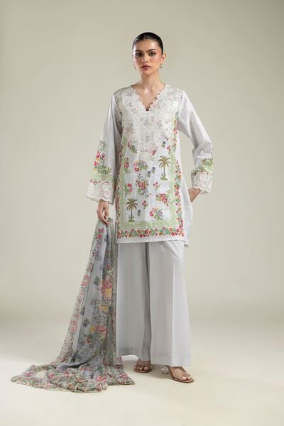 Embroidered | Cambric | Fabrics 3 Piece | GBP 40.00