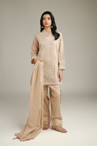 Embroidered | Cambric | Beige Cambric Shalwar | GBP 20.00