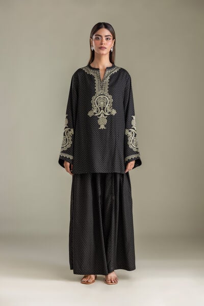 Printed | Viscose Crepe | Black Crepe Trousers | GBP 25.00