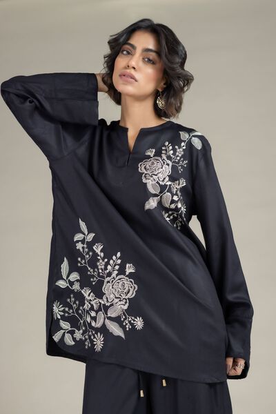 Embroidered | Viscose Crepe | Tunic | GBP 25.00