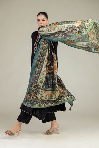 Printed | Polyester Silk | Floral Silk Dupatta | GBP 20.00