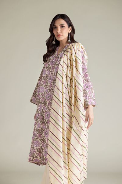Embroidered | Textured Lawn | Lawn Striped Dupatta | GBP 4.50