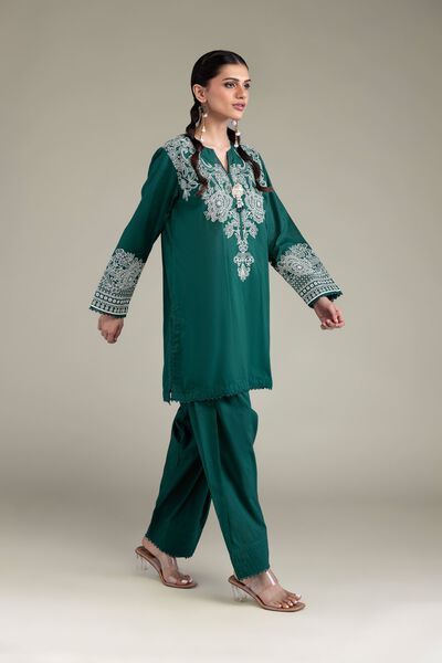Dyed | Cambric | Green Solid Shalwar  | GBP 15.00