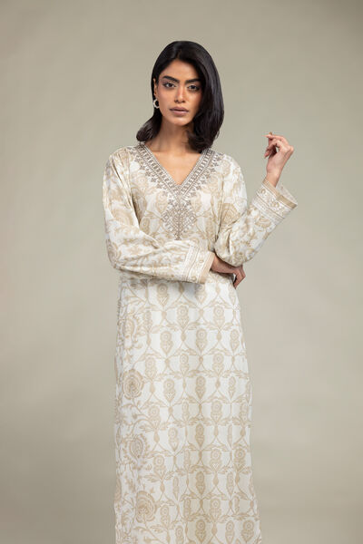 Embroidered | Cambric | Floral Longline Kurta | GBP 9.00