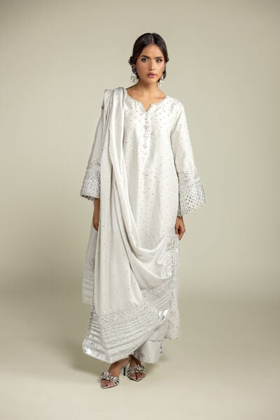 Embroidered | Raw Silk | Silk Tailored 3-Piece | GBP 185.00