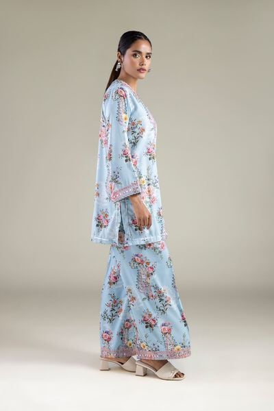 Embroidered | Viscose | Floral Relaxed Pants | GBP 15.00