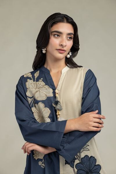 Cambric | Floral Band-Collar Kurta | GBP 30.00