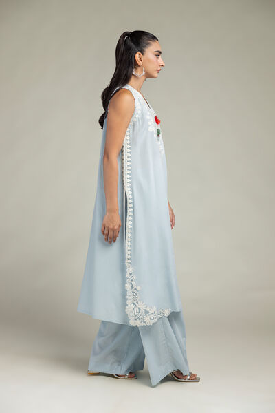 Embroidered | Raw Silk | Solid Silk Pants | GBP 25.00