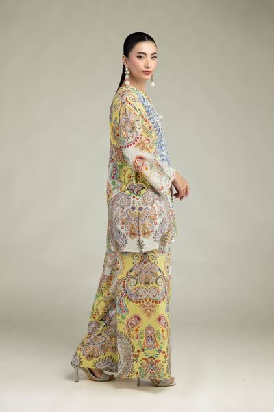 Embroidered | Raw Silk | Silk Paisley Pants | GBP 40.00