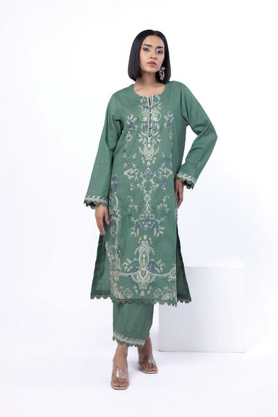 Embroidered | Heavy Textured Cotton | Tailored 2 Piece | Top and Bottom | GBP 40.00
