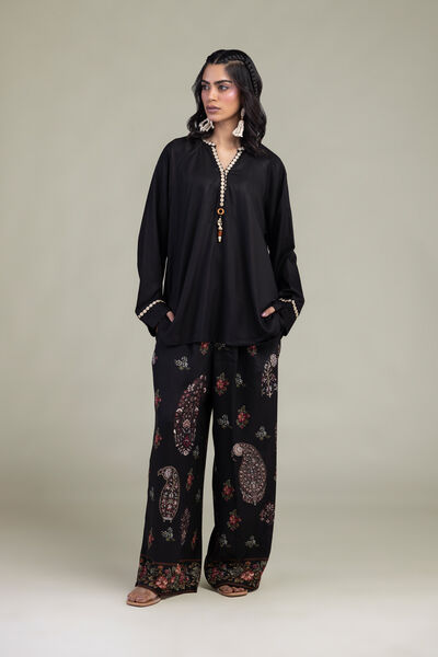 Embroidered | Viscose Crepe | Trousers | GBP 25.00