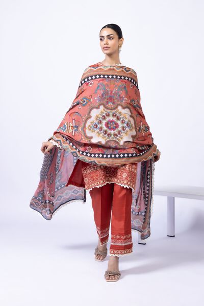 Embroidered | Light Thai Silk | Dupatta | GBP 7.50