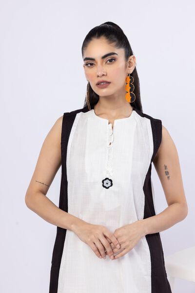 Embroidered | Crosshatch Poplin | Kurta | GBP 25.00