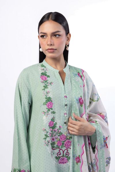 Embroidered | Cotton Dobby | Fabrics 3 Piece | GBP 24.00