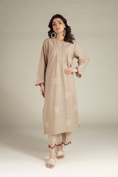 Embroidered | Cotton Dobby | Fabrics 2 Piece | GBP 15.00