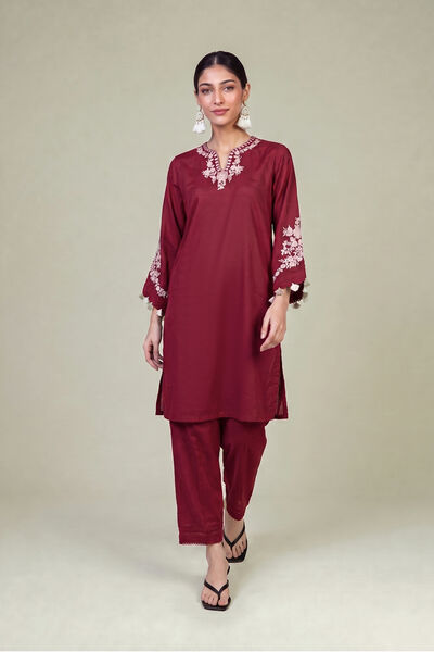 Embroidered | Cambric | Solid Cambric Pants | GBP 25.00