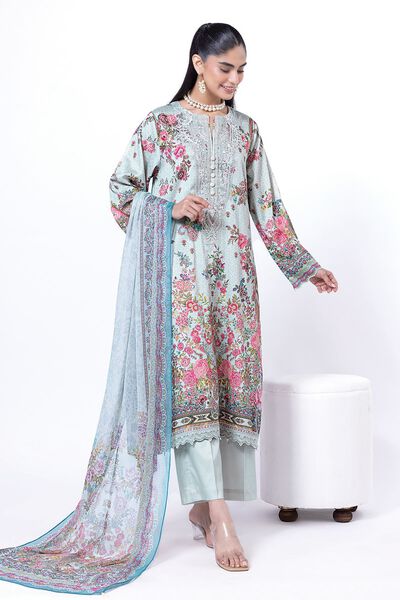 Embroidered | Cotton Satin | Tailored 3 Piece | GBP 35.00