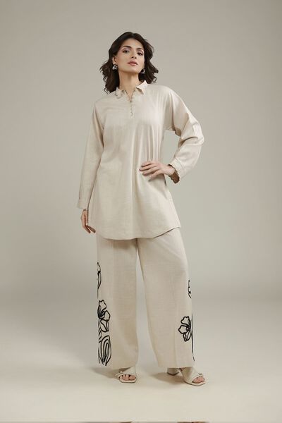 Embroidered | Heavy Textured Cotton | Pants | GBP 17.00