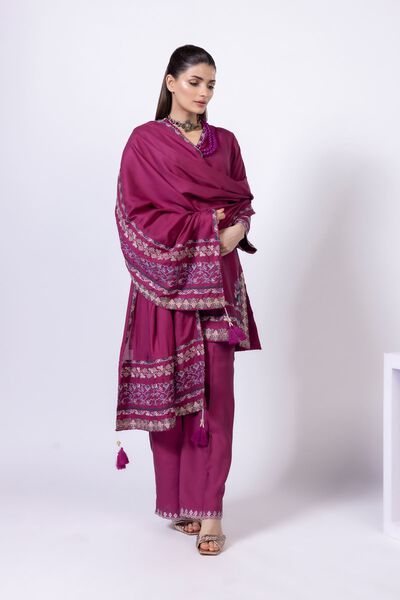 Embroidered | Viscose Oak Silk | Pants | GBP 20.00