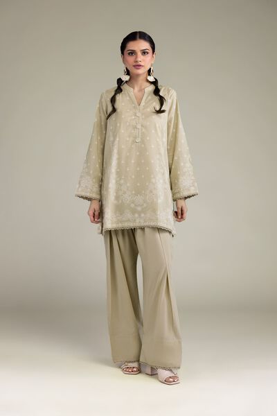 Dyed | Cambric | Solid Beige Shalwar | GBP 20.00