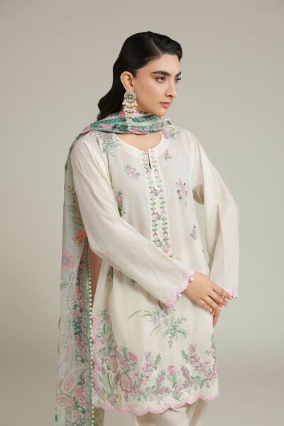 Embroidered | Cambric | Fabrics 3 Piece | GBP 45.00