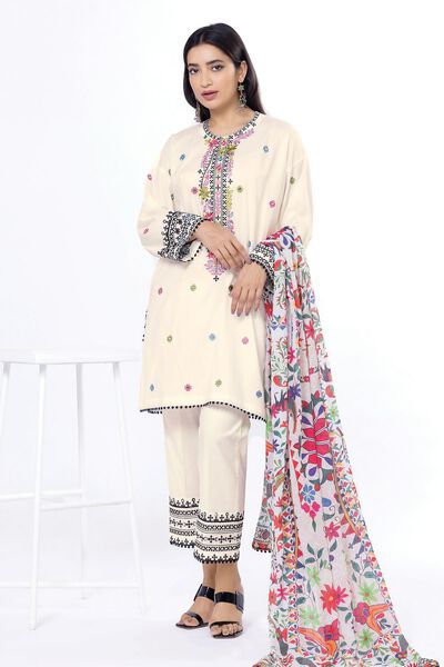 Embroidered | Dobby | Fabrics 3 Piece | GBP 13.50