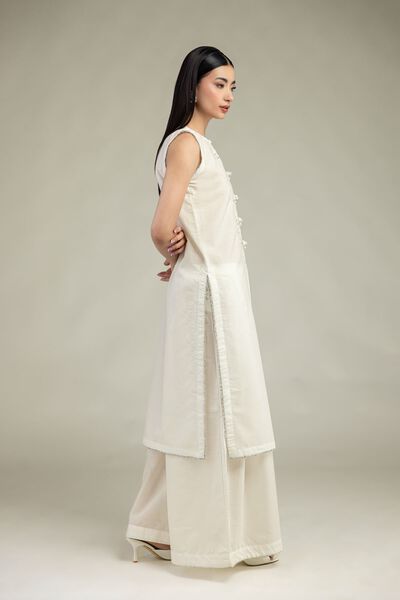 Embroidered | Mesuri | Solid Mesuri Pants | GBP 30.00