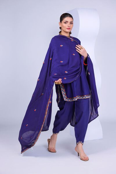 Embroidered | Russian Raw Silk | Shalwar | GBP 20.00
