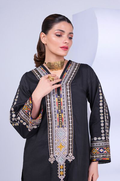 Embroidered | Russian Raw Silk | Kurta | GBP 45.00