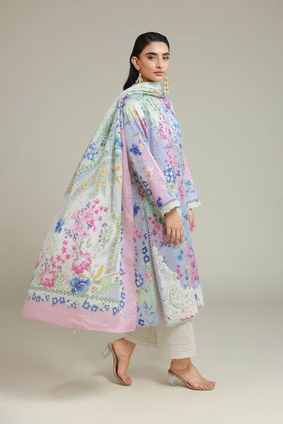 Printed | Satin | Tailored 3 Piece | GBP 60.00