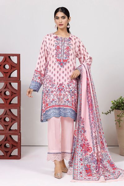 Slub Lawn | Embroidered | Fabrics 3 Piece | GBP 12.50