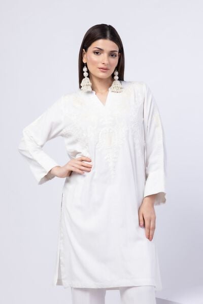 Embroidered | Crosshatch Raw Silk | Kurta | GBP 40.00