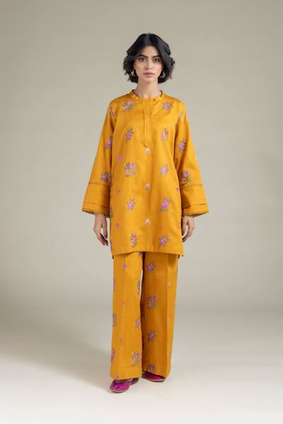 Embroidered | Textured Cotton | Pants | GBP 17.00