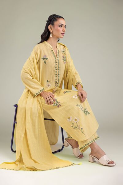Embroidered | Textured Cotton | Cotton Longline Kurta | GBP 35.00