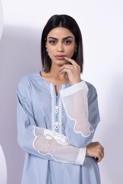 Embroidered | Crosshatch Poplin | Kurta | GBP 15.00