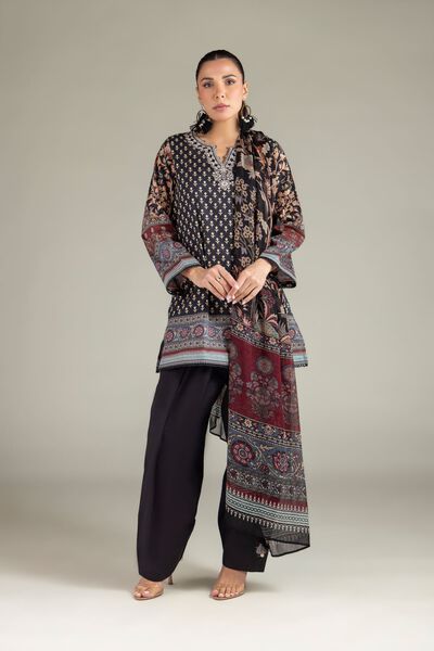 Embroidered | Cotton Dobby | Cotton Tailored 3-Piece | GBP 42.00