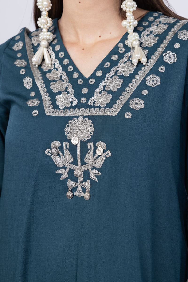 Embroidered | Crosshatch Raw Silk | Kurta | GBP 45.00