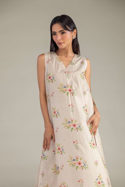 Printed | Cambric | Sleeveless Cambric Kurta | GBP 30.00