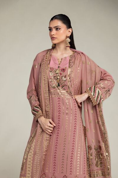 Embroidered | Raw Silk | 3 Piece Co-ord Set | GBP 130.00
