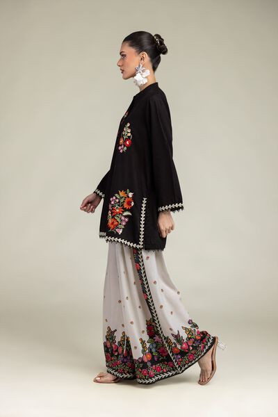 Embroidered | Raw Silk | Pants | GBP 20.00