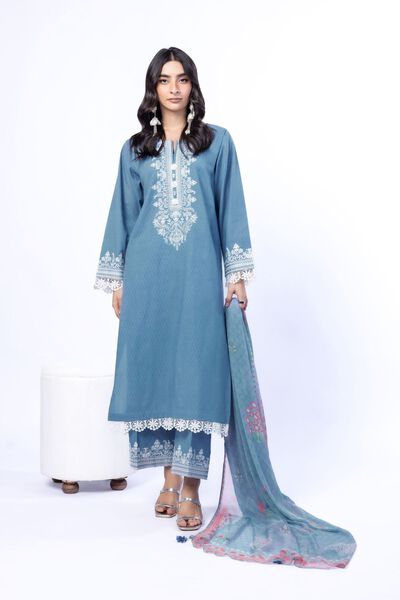 Embroidered | Cotton Dobby | Fabrics 3 Piece | GBP 40.00