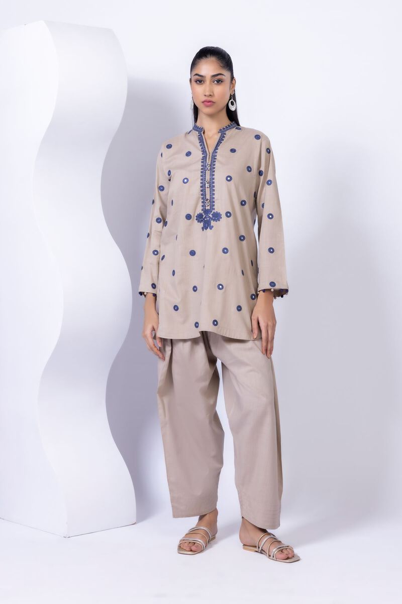 Embroidered | Crosshatch Poplin | Kurta | GBP 12.50