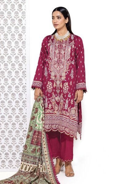 Embroidered | Cotton Satin | Tailored 3 Piece | GBP 35.00