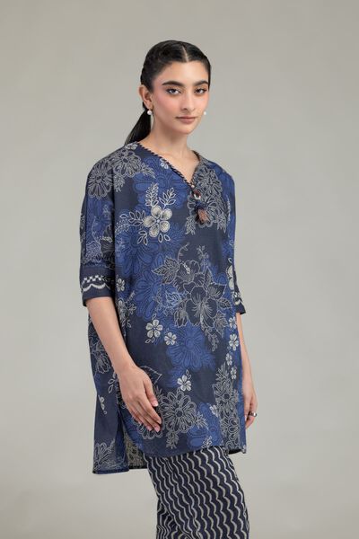 Printed | Cotton Dobby | Short Floral Kurta | GBP 30.00