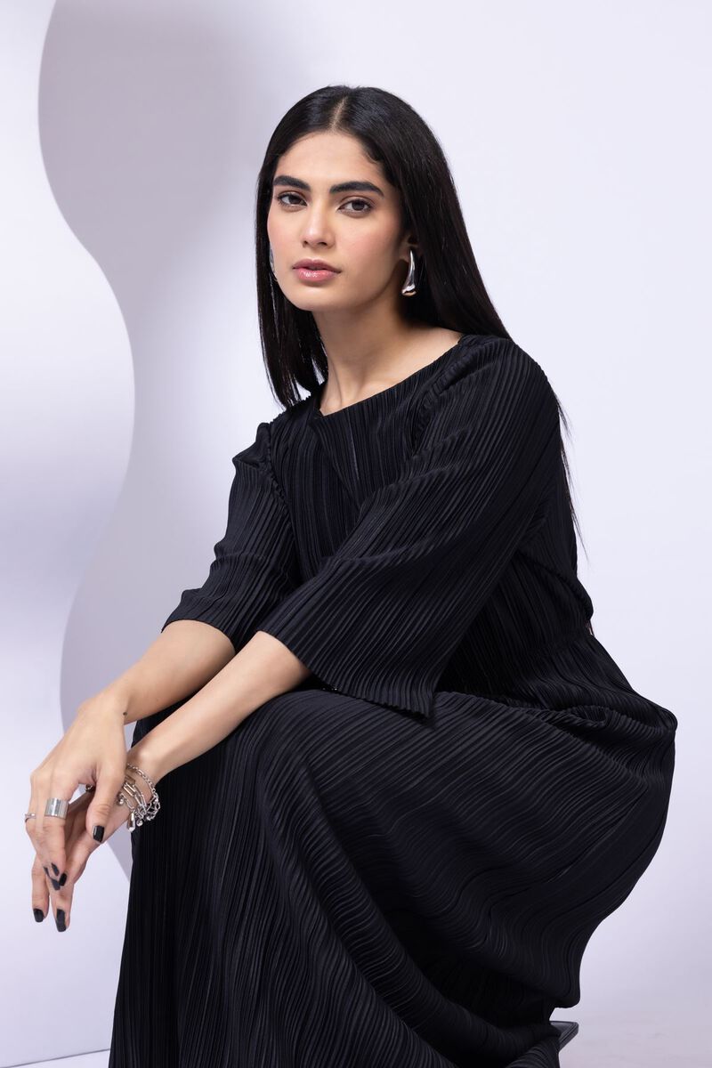 Dyed | Pleated Georgette | Maxi Dress | null