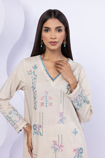Embroidered | Crosshatch Poplin | Kurta | GBP 30.00