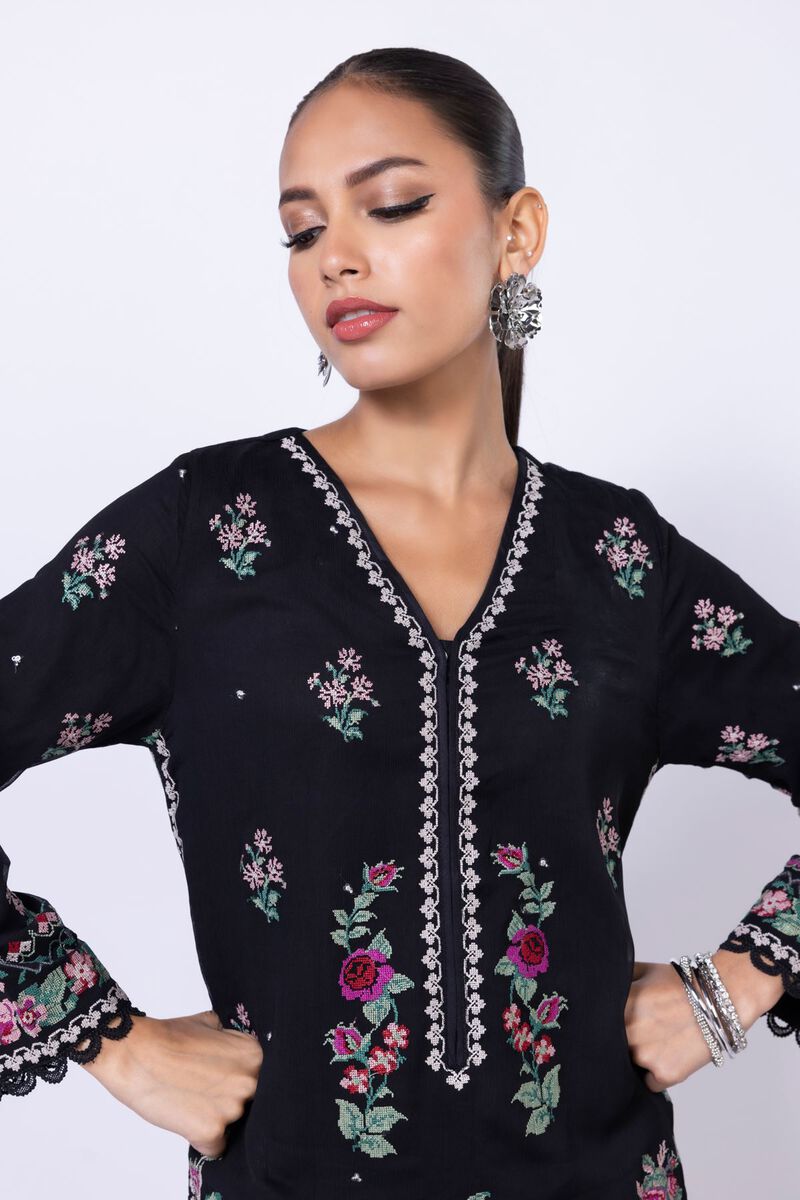 Embroidered | Polyester Crinkle Chiffon | Kurta | GBP 24.00