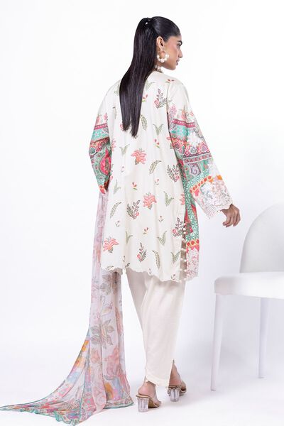 Embroidered | Cotton Satin | Tailored 3 Piece | GBP 40.00