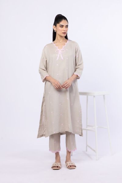 Embroidered | Cotton Dobby | Pants | GBP 17.00